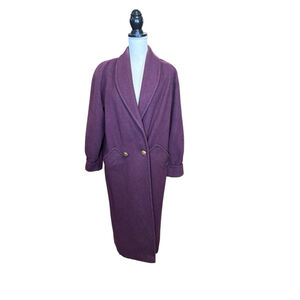 Women's vintage Karizma East Ltd. Wool Blend Coat burgundy Size M/l see measurem